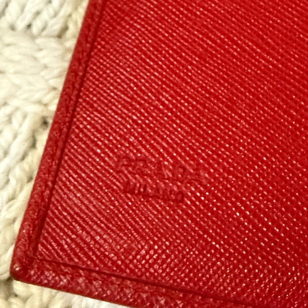 Prada Red Saffiano Leather Wallet - Picture 8 of 13